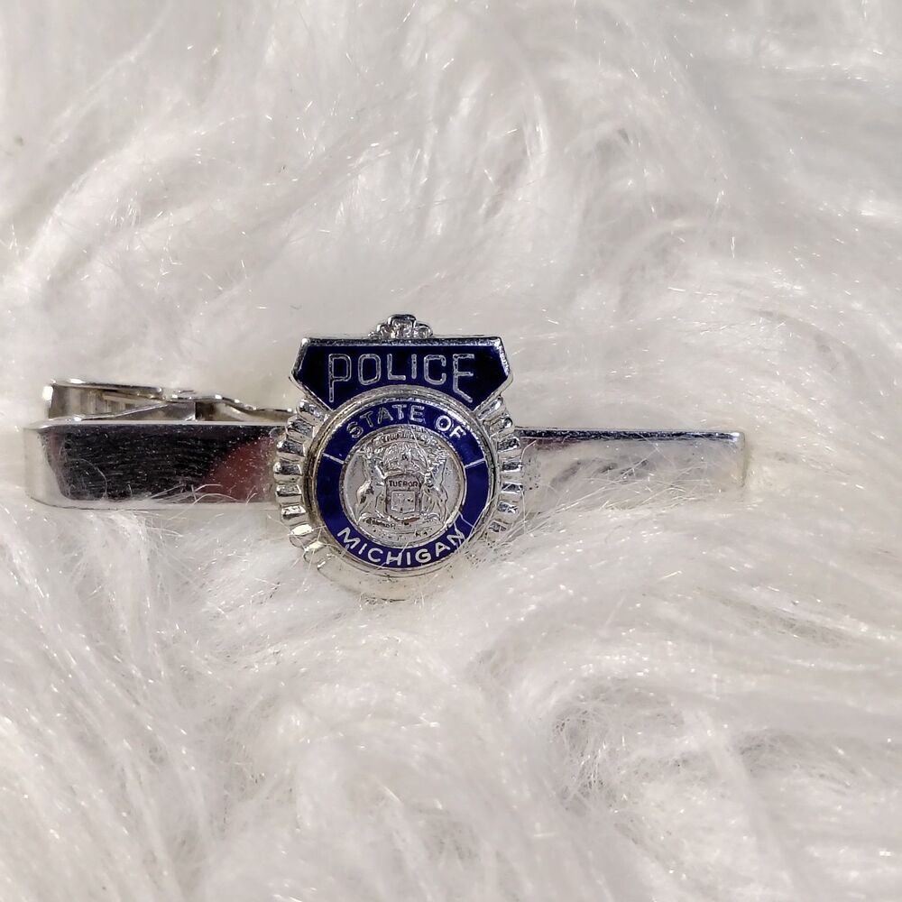 State Of Michigan Enamel Police Tie Clip